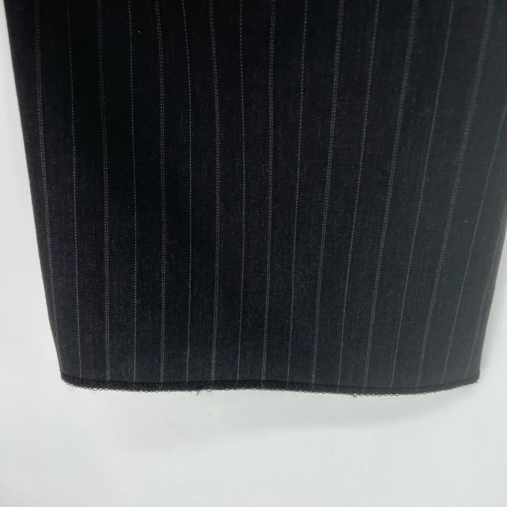 Armani Collezioni Black Wool‎ Pinstripe Men’s Two Button Suit Size 50S NWT